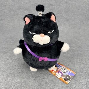 Amuse Higemanjyu Kuromame Samurai Cat Plush 8in Black AQI Japan‎ 2021 Tag
